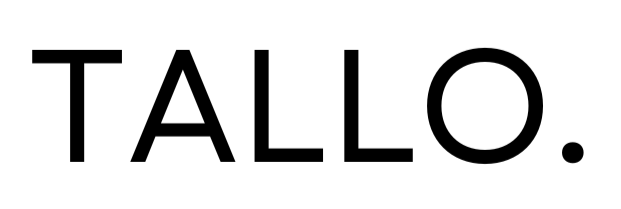 TALLO. logo in bold, uppercase black lettering on a white background, representing the all-natural tallow-based skincare brand with a clean and minimalist aesthetic.